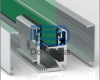 Алюминиевый профиль для крепления стекла от производителя ДомГласс