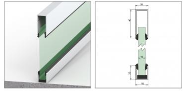 Профильная система для стеклянных перегородок ДГФ.43.AL и ДГФ.25AL