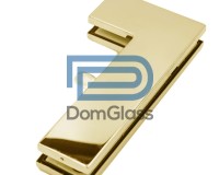 Фитинг угловой «ДГФ-140 Gold» на фрамугу с осью, стекло 10-12 мм, под золото