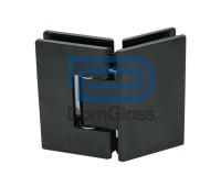 Петля «ДГФ-302 BLC» стекло-стекло 135°, нержавеющая сталь, чёрный мат